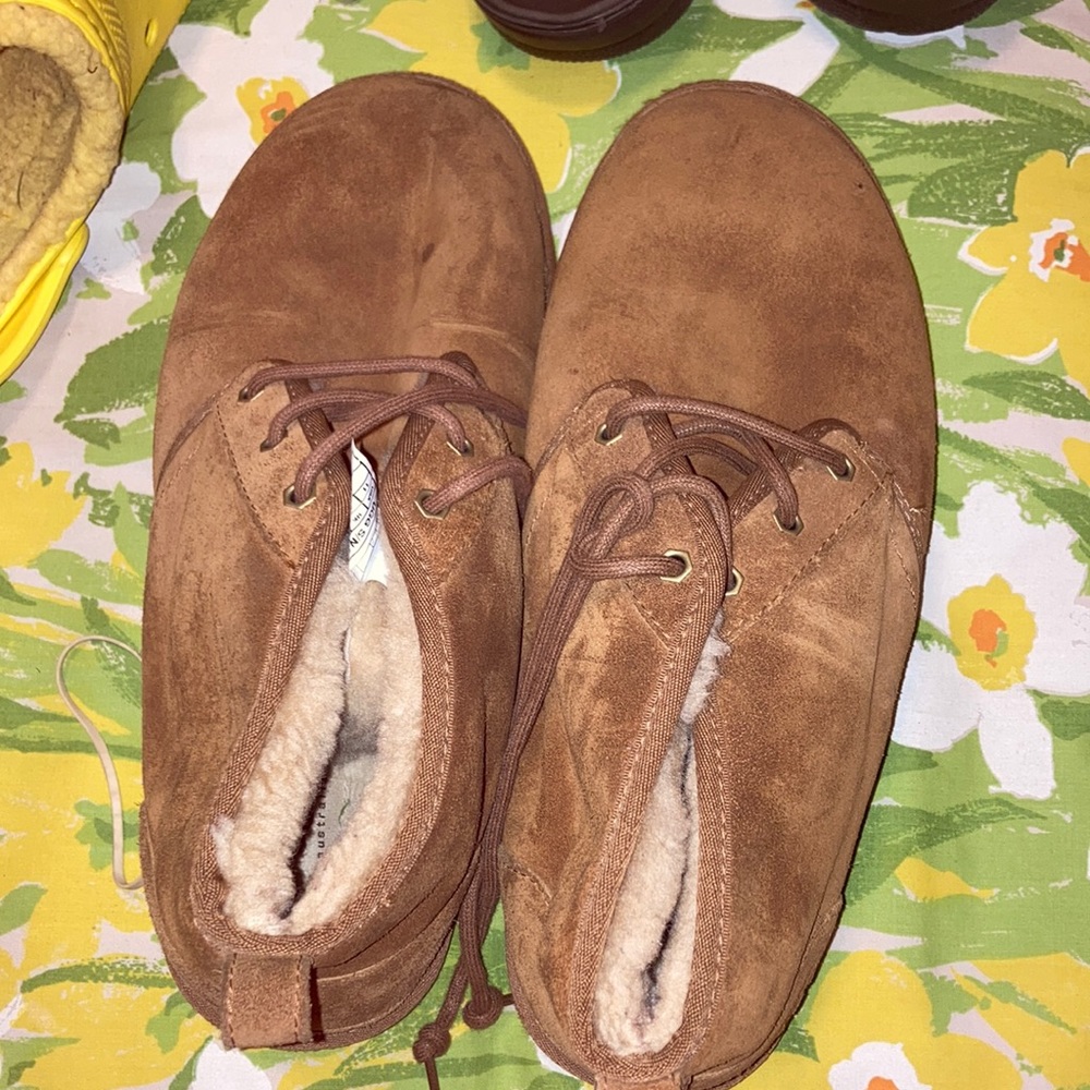 UGG Men's Brown Suede Lace-Up Boots